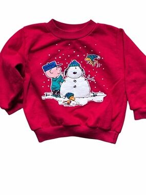 Vintage Peanuts baby Christmas sweater Sz 24 months